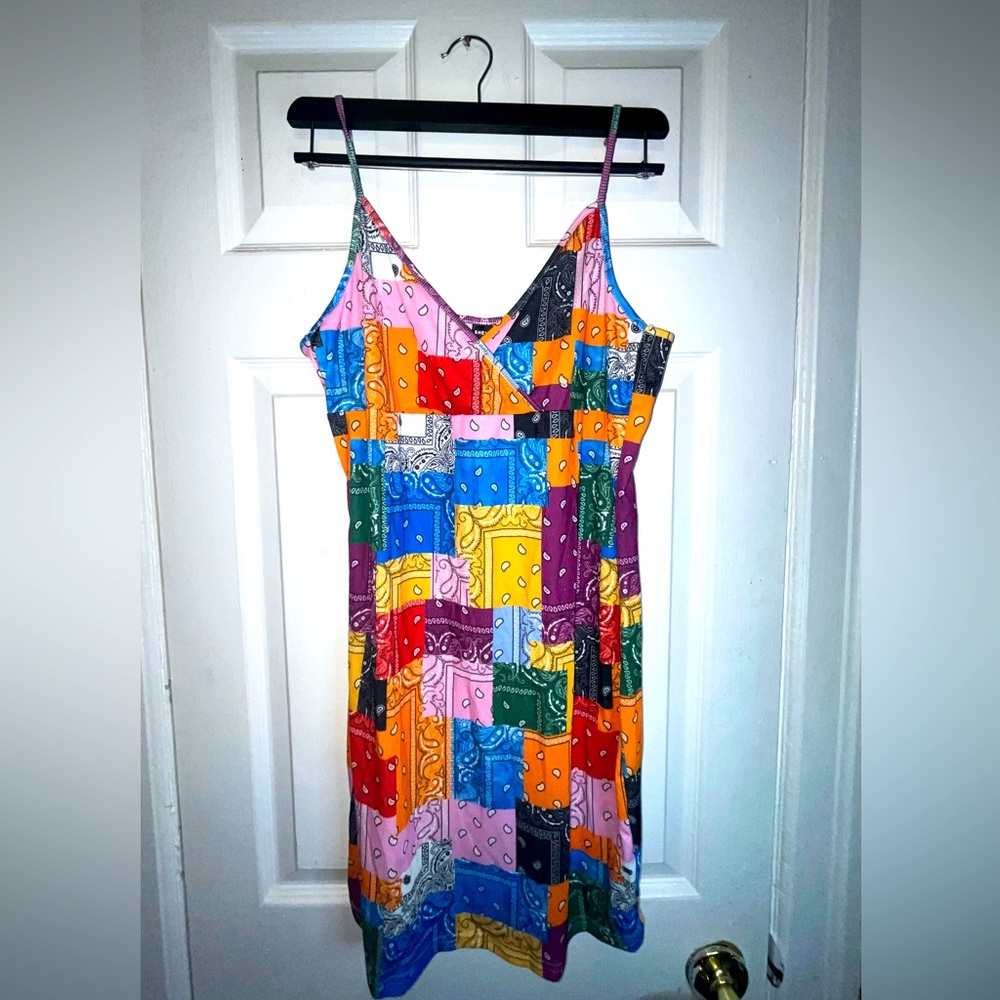 SHEIN multi color bandana dress